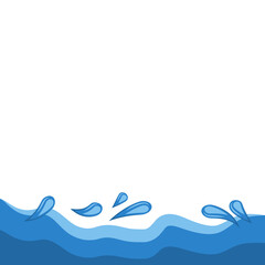 Decoration Footer Water Splash and Waves