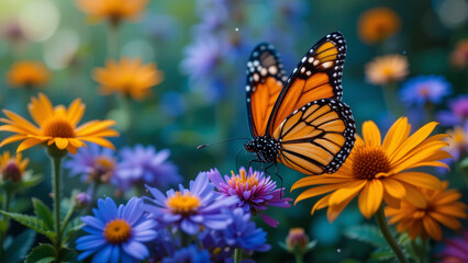 Obraz premium butterfly on flower