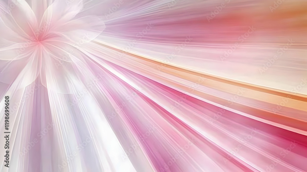 Poster abstract background with soft pink and orange hues radiating from a central point, creating a dreamy