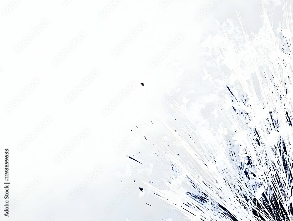 Aufkleber abstract white and dark blue splashes create a dynamic visual with contrasting hues on a white backg