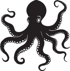Octopus Silhouette. octopus vector illustration