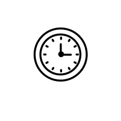 clock icon minimalist vector, simple sign and symbol line art. time icon