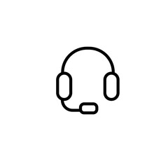 headphone, and mic icon minimalist vector, simple sign and symbol line art. electronic icon