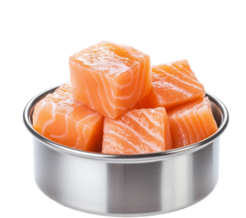 bowl of raw salmon 