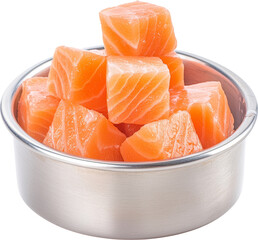 bowl of raw salmon 