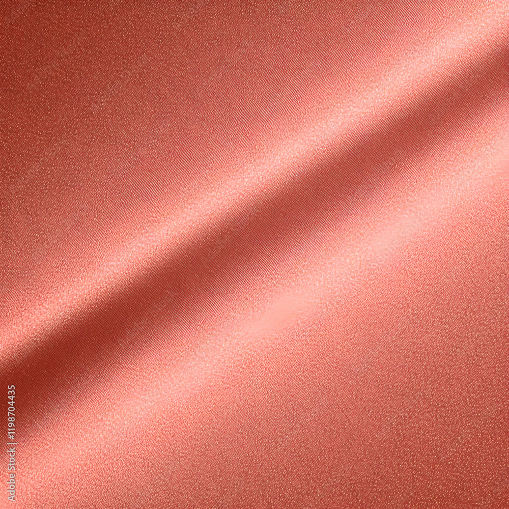 Poster shiny coral fabric texture background with soft and smooth folds elegantly draped
