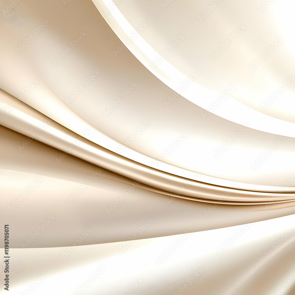 Poster beige abstract background with smooth elegant waves flowing gracefully and softly