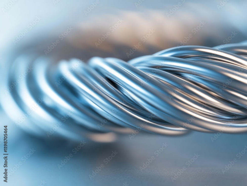 Poster abstract close-up of a metallic string or wire