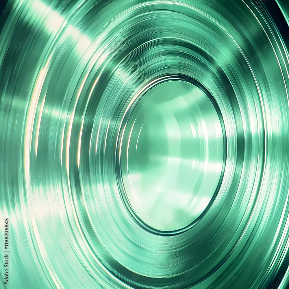 Poster abstract green circular swirls background creates a mesmerizing visual.