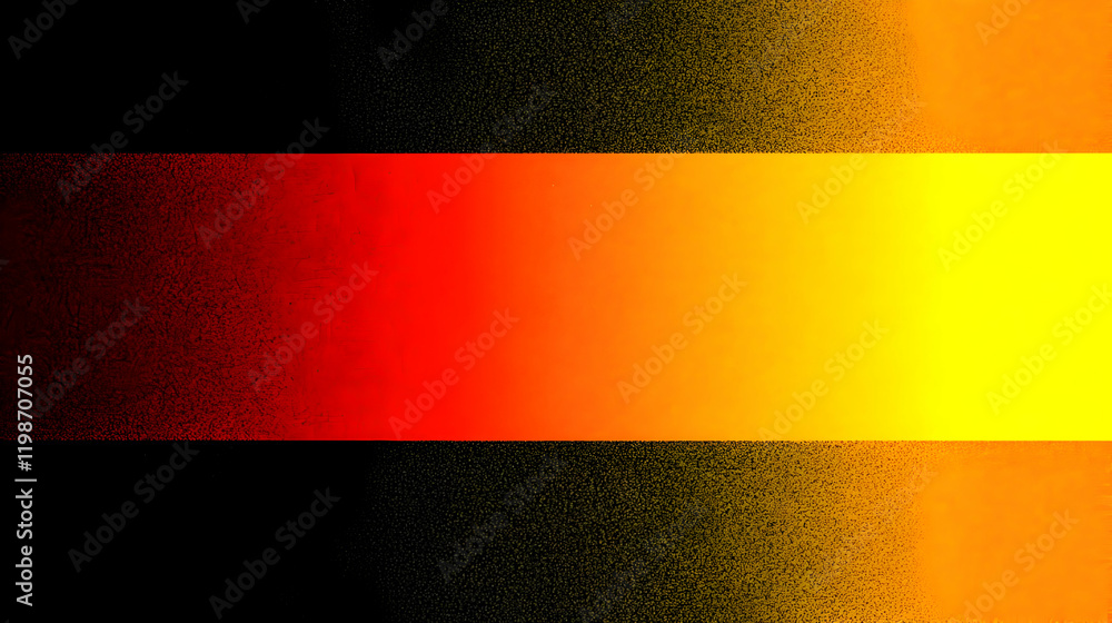 Poster abstract background with red and yellow gradient and black textured borders creates a bold visual de