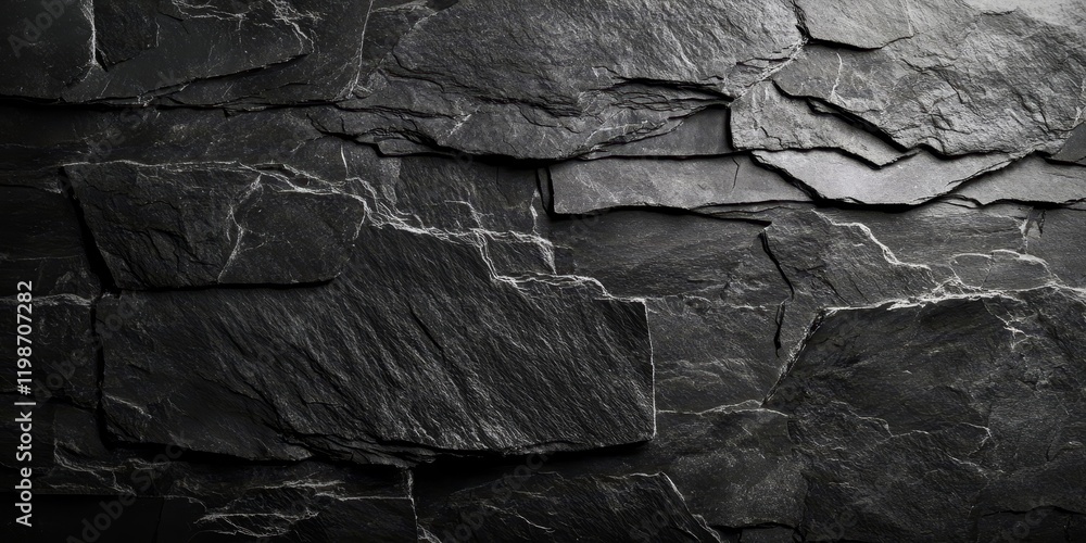 Aufkleber dark grey and black slate texture creates a striking background, ideal for various designs. this dar