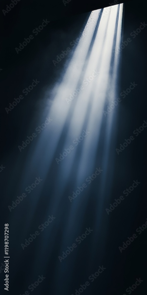 Aufkleber rays of light piercing through a dark space, creating a mysterious and atmospheric ambiance.