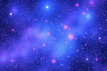 Fototapeta premium A vibrant cosmic scene with stars and nebulae in shades of blue and purple.