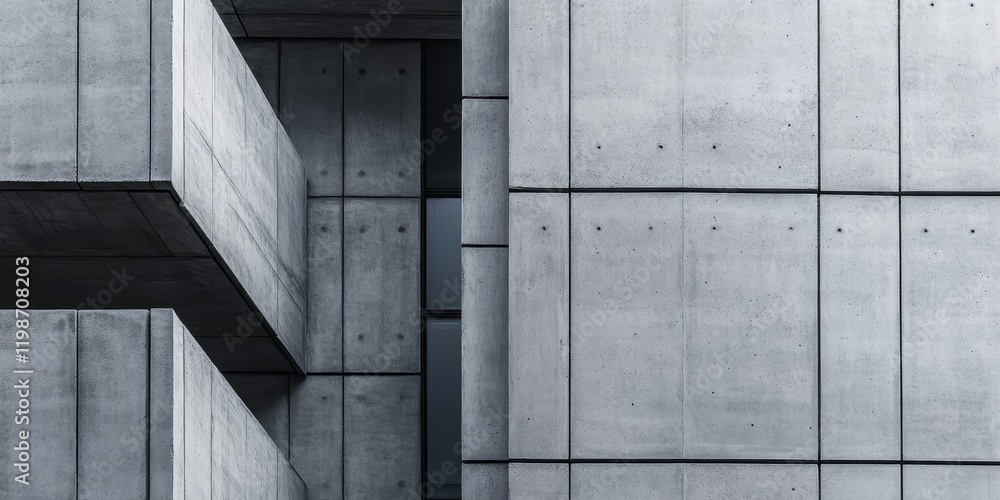Aufkleber The gray cement texture of a building showcases a unique design, highlighting the intricacies of gray cement texture in architectural elements and urban environments.
