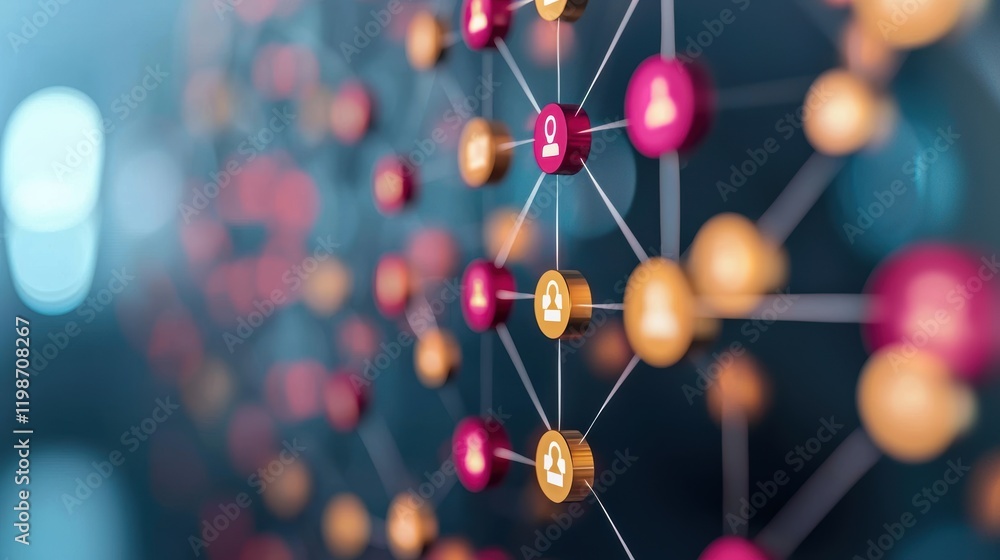 Aufkleber firewalls and barriers: layers of digital barriers protecting a network grid from cyber threats, rep