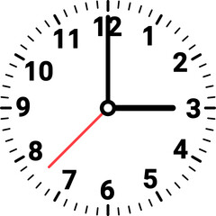 vector of a clock. time, hour, minute, second, symbol, icon