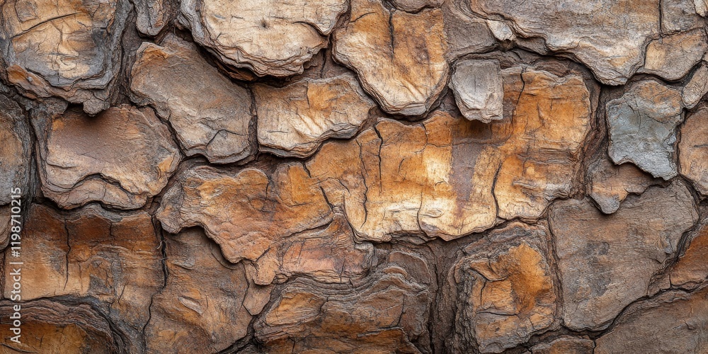 Aufkleber old brown tree bark provides a unique background featuring a natural material texture. the old brown
