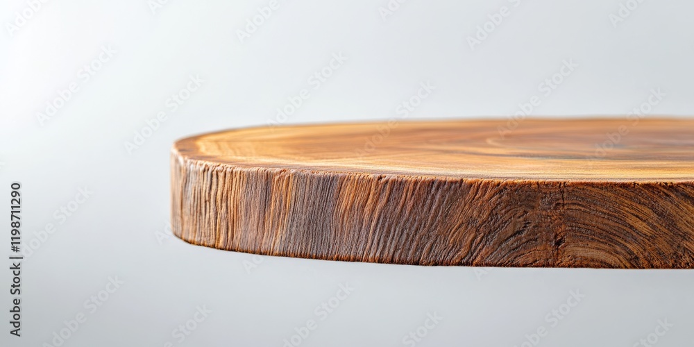 Aufkleber wooden table set against a white background featuring a subtle vignette effect, highlighting the tex