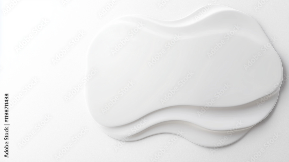 Poster abstract white swirls: a minimalist and modern composition featuring abstract white swirls creating 