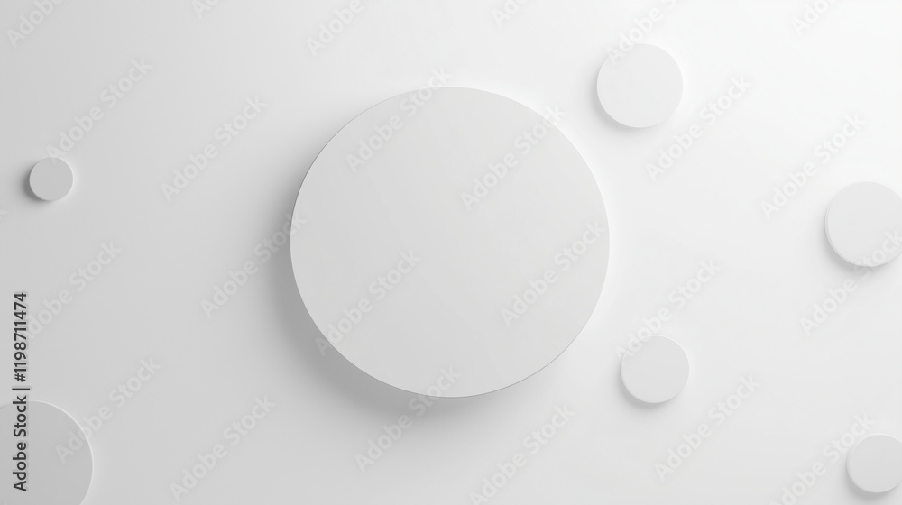 Poster minimalist circles: a clean and modern design featuring overlapping white circles on a crisp backgro