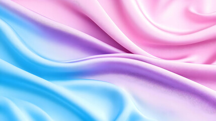 Obraz premium Flowing Pastel Silk Fabric Creates a Smooth, Elegant Background with Soft, Dreamy Colors