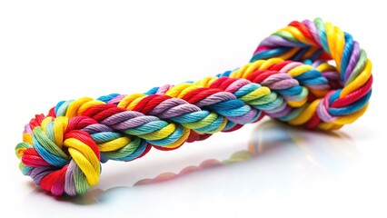 Colorful Dog Rope Tug Toy, Pet Playtime, Bright Dog Toy,  Sharp Colors, Pet Supplies