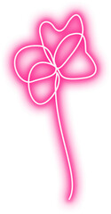 Fototapeta premium Neon Rose Flower