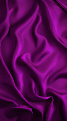 Fototapeta premium Luxurious Purple Satin Fabric Drapes Elegantly with Smooth Folds and a Rich Texture