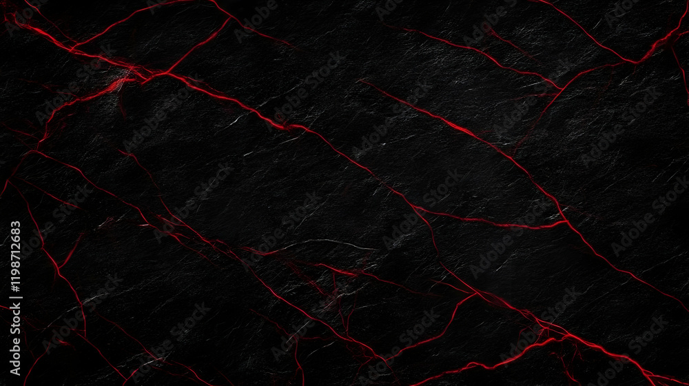 Aufkleber dark abstract background with red veins creatively spreads across the surface dynamically