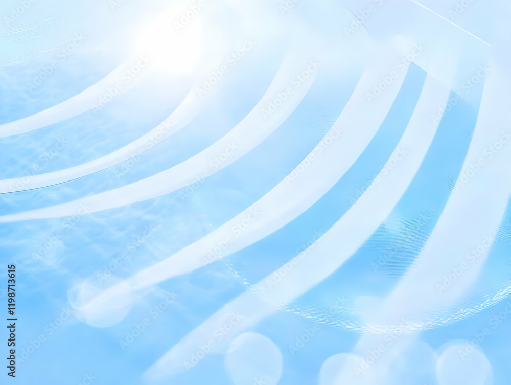 Aufkleber abstract blue background creates a soft and dreamy atmosphere with smooth curves and gentle light.