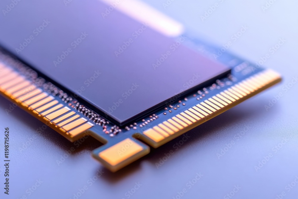 Poster close-up of a computer memory module or ram stick