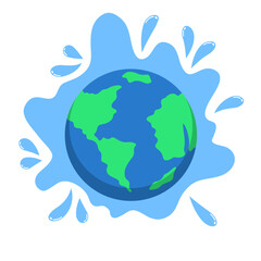 Illustration of Earth Water Day