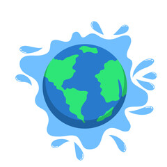 Illustration of Earth Water Day