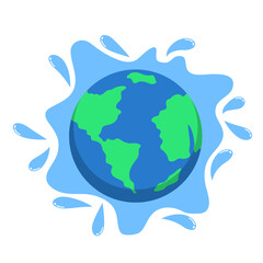 Illustration of Earth Water Day