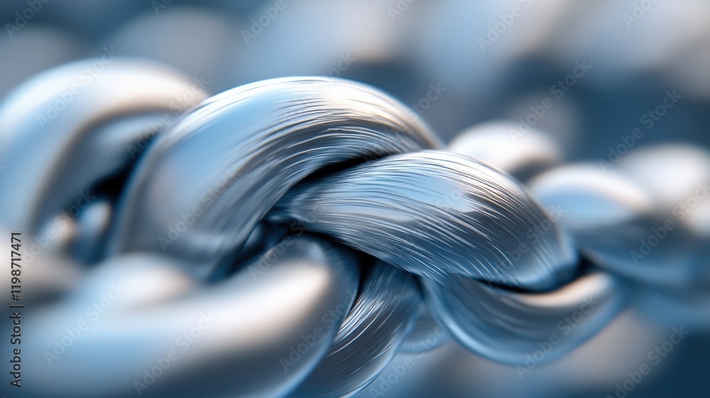 Poster close up of a knot in a silver string