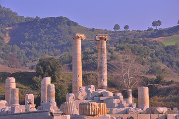 Temple of Artemis at Sardes Lydia Ancient City in Salihli, Manisa, Turkey