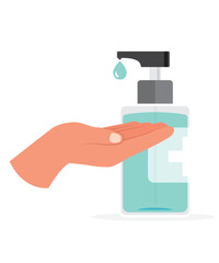 Hand wash gel icon on white background