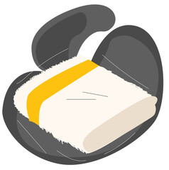 bath towels  vector. Hygiene maintenance, textile bathroom objects,  fluffy material.