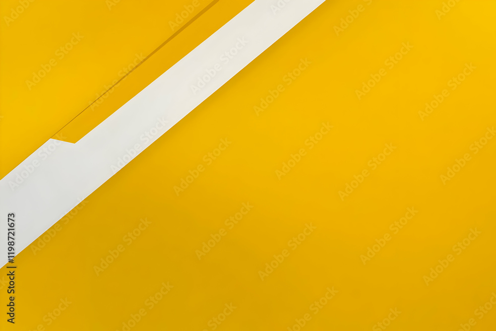 Poster abstract yellow background with white diagonal stripe for modern design projects