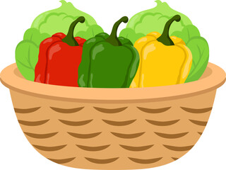 Vegetable Basket Illustration