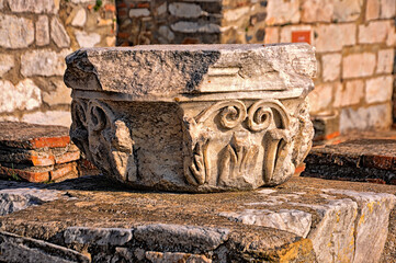 Ancient ruins in Sardes Lydia Ancient City in Salihli, Manisa, Turkey