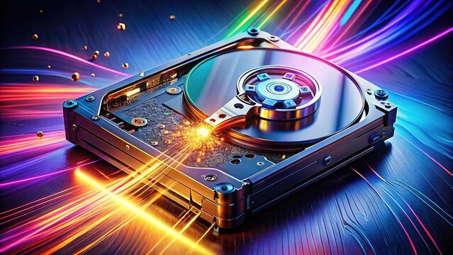 Secure Data Erase Hard Drive - Abstract Digital Art