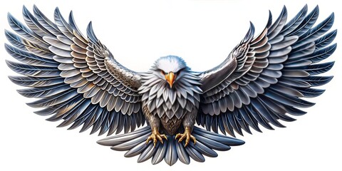 Obraz premium Silver Eagle Collage - Wings of Majesty