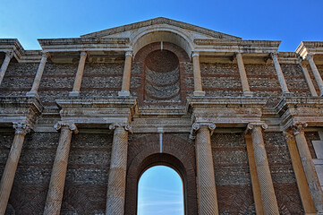 Ancient ruins in Sardes Lydia Ancient City in Salihli, Manisa, Turkey