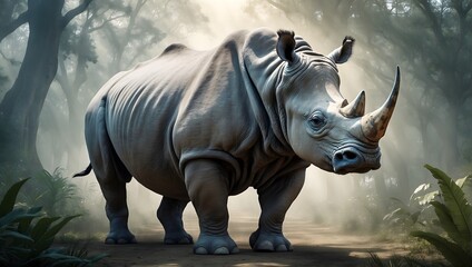 rhino in the wild