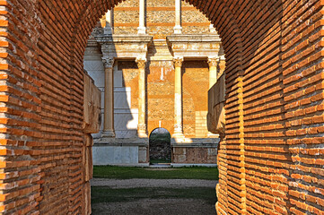 Ancient ruins in Sardes Lydia Ancient City in Salihli, Manisa, Turkey