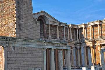 Ancient ruins in Sardes Lydia Ancient City in Salihli, Manisa, Turkey
