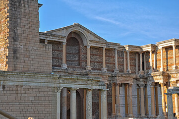 Ancient ruins in Sardes Lydia Ancient City in Salihli, Manisa, Turkey
