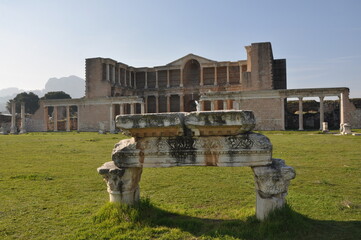 Ancient ruins in Sardes Lydia Ancient City in Salihli, Manisa, Turkey