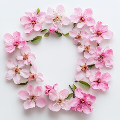 A beautiful pink flower arrangement with a white background